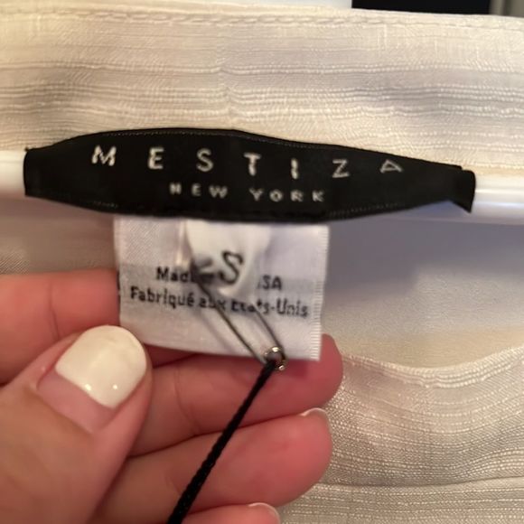 NWT cream mestizia NY off shoulder mini dress sequins and tassels - small - Picture 5 of 5